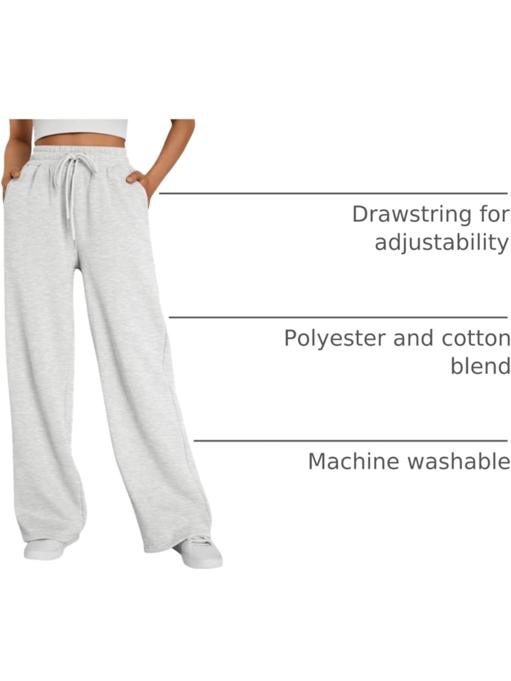 Women’s Wide Leg Sweatpant - Picture 3 of 10
